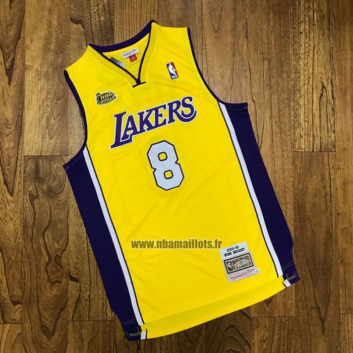Maillot Los Angeles Lakers Kobe Bryant NO 8 Icon 1999-00 Finals Bound Jaune